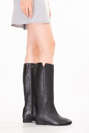 Gondol Hakiki Deri Günlük Rahat Çizme wst.4090 - Siyah - 37