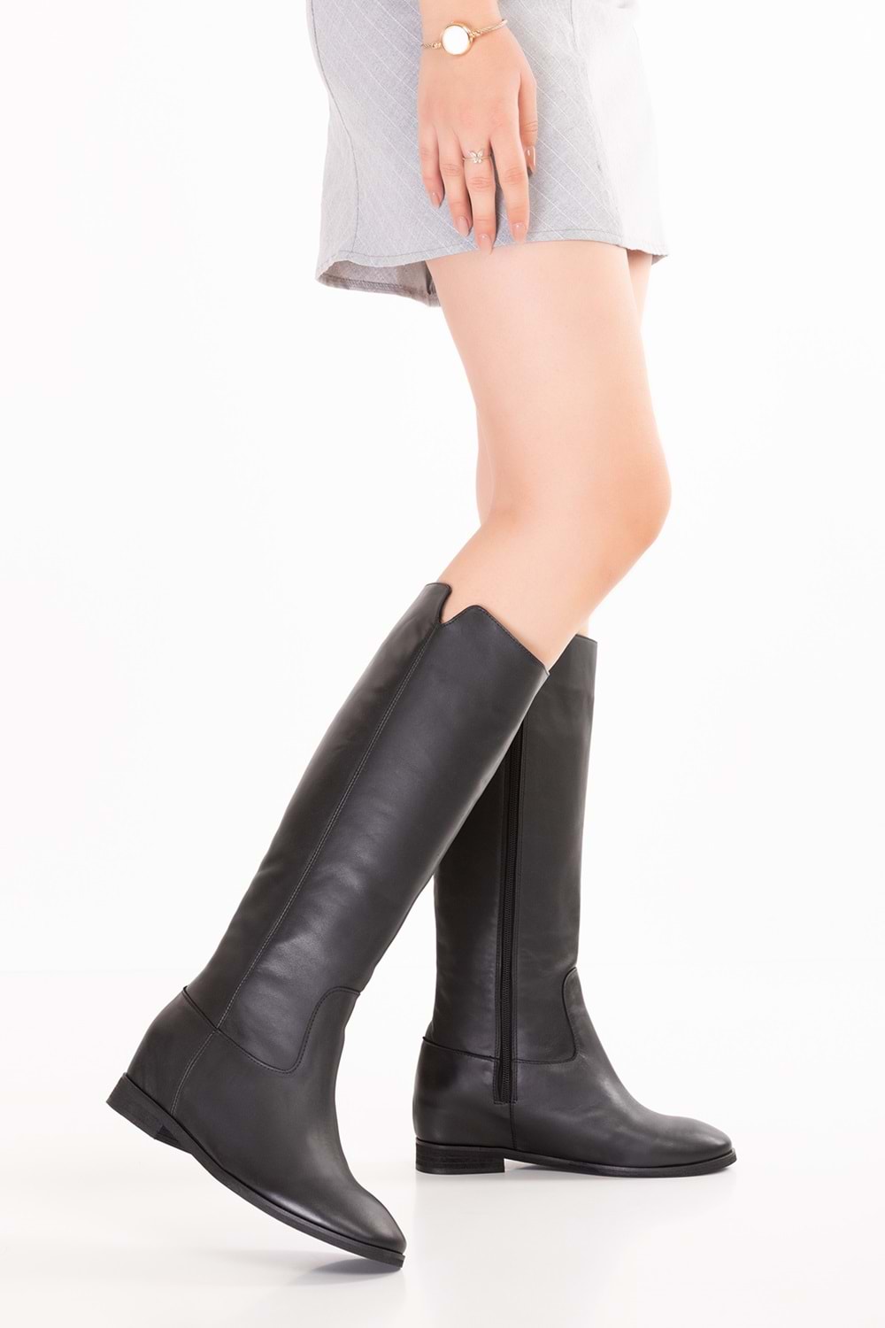 Gondol Hakiki Deri Günlük Rahat Çizme wst.4090 - Siyah - 37