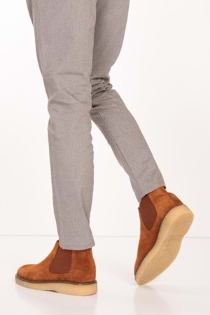 Gondol Erkek Hakiki Deri Kaucuk Taban Günlük Bot tx.77810 - Taba Süet - 43