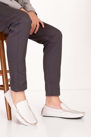 Gondol Erkek Hakiki Deri Hafif Taban Loafer Ayakkabı tx.13500 - Bej - 40