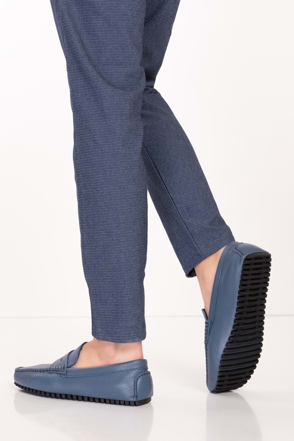 Gondol Erkek Hakiki Deri Hafif Taban Loafer Ayakkabı tx.12503 - Lacivert - 41