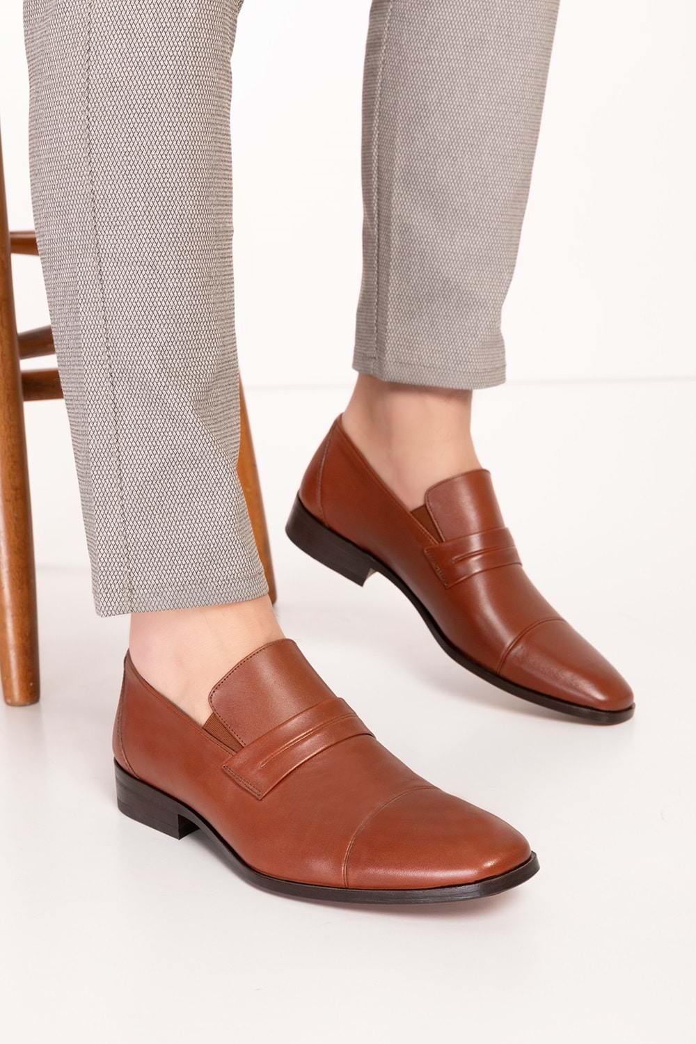 Gondol Erkek Hakiki Deri Kösele Taban Klasik Ayakkabı tx.3431 - Taba - 41