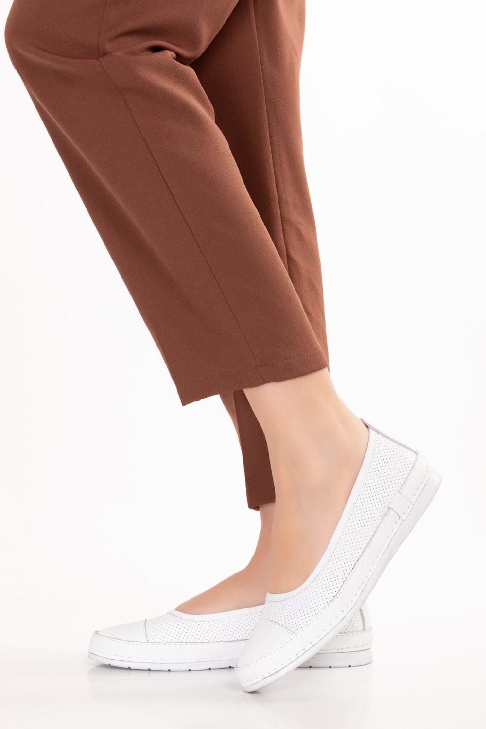 Gondol Hakiki Deri Rahat Yazlık Ayakkabı usl.2154 - Beyaz - 36