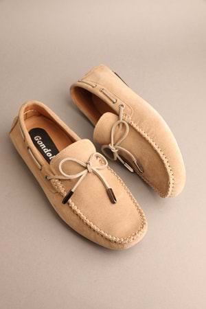 Gondol Erkek Hakiki Deri Klasik Loafer Vizon Süet 41 ttx.263