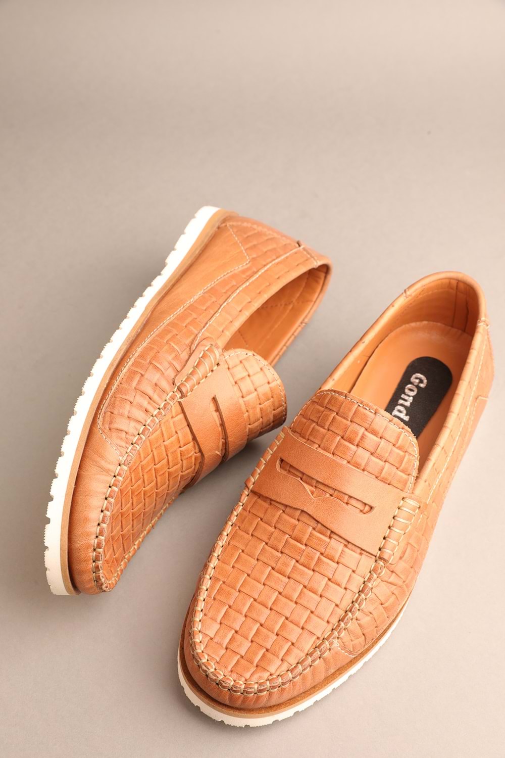 Gondol Erkek Hakiki Deri Klasik Loafer Taba 42 ttx.295