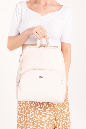 Gondol Kadın Günlük Şık Sırt Çantası ald.1025 - Ekru - TEK EBAT