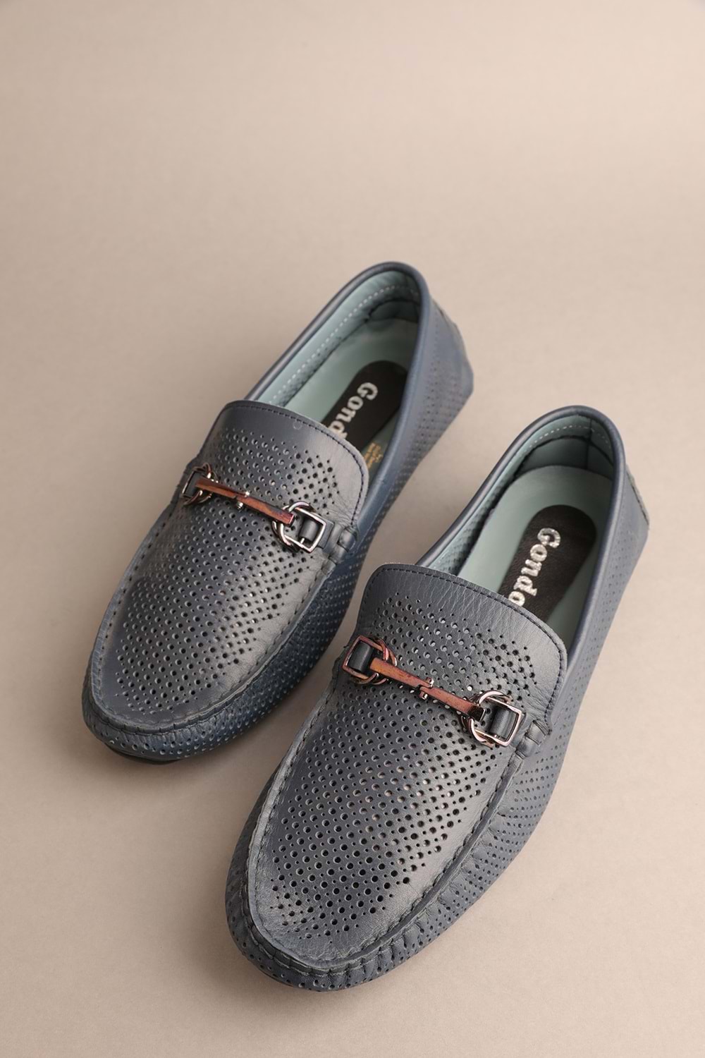 Gondol Erkek Hakiki Deri Klasik Loafer Mavi 41ttx.20124