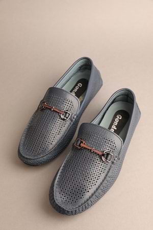 Gondol Erkek Hakiki Deri Klasik Loafer Mavi 41ttx.20124