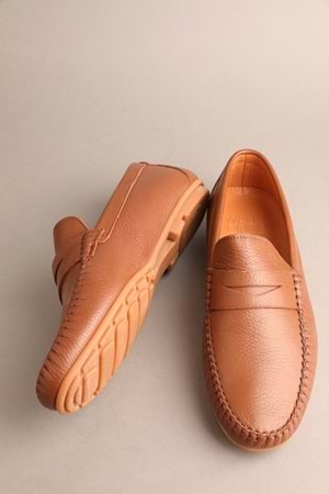 Gondol Erkek Hakiki Deri Klasik Loafer Taba 42 ttx.20128