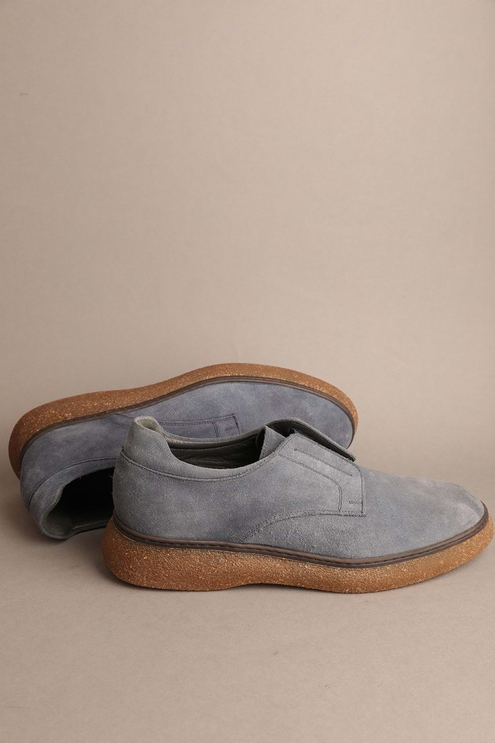 Gondol Erkek Hakiki Deri Klasik Loafer Mavi Süet 42 ttx.20189