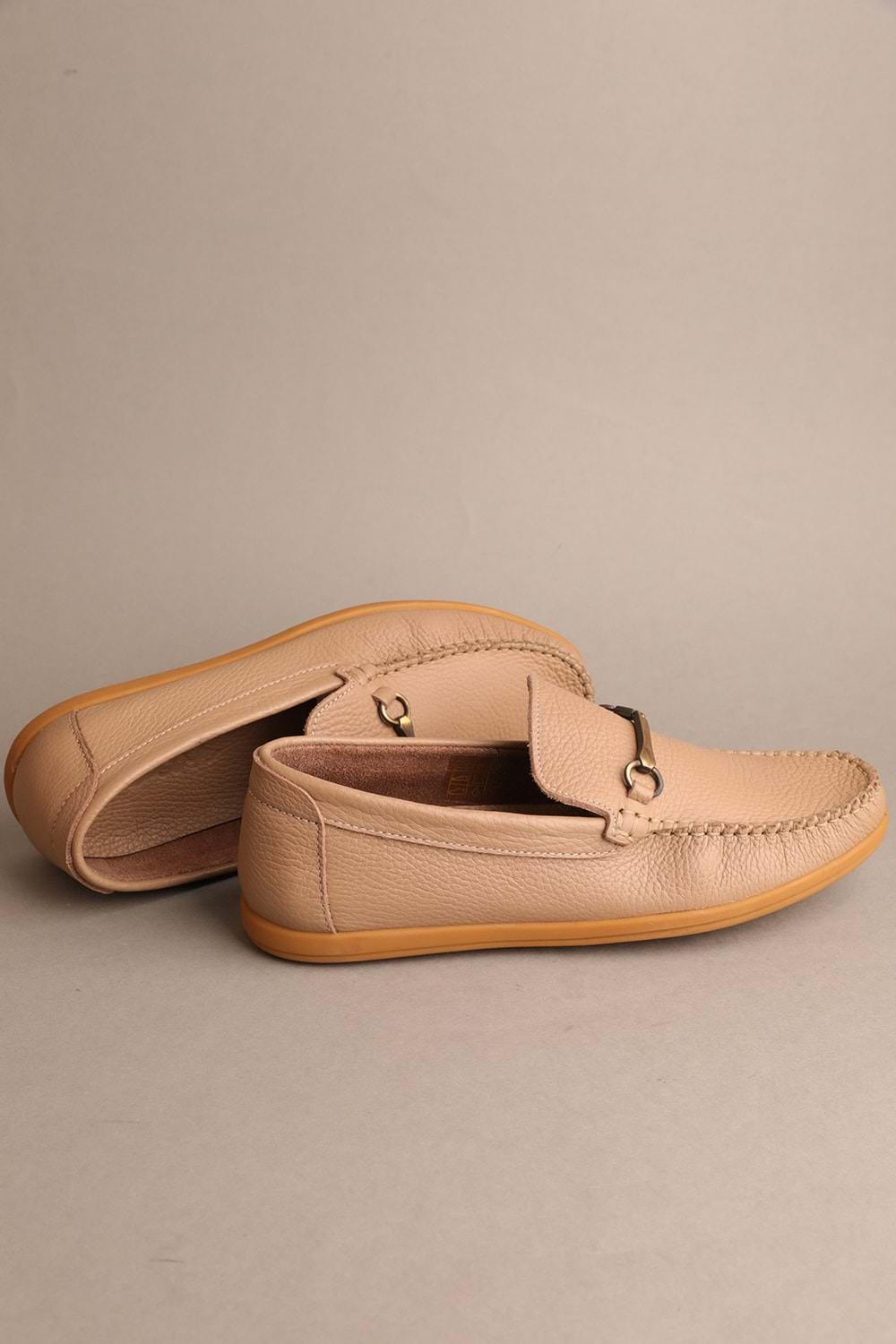 Gondol Erkek Hakiki Deri Klasik Loafer Vizon 41 ttx.601