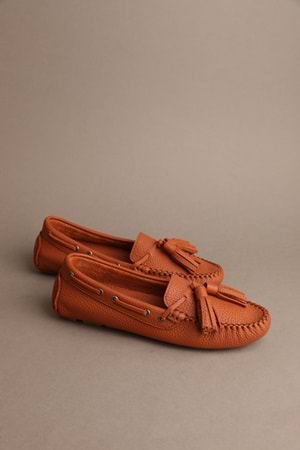 Gondol Kadın Hakiki Deri Klasik Loafer Taba 37 ttx.710