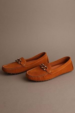 Gondol Kadın Hakiki Deri Klasik Loafer Gri 37 ttx.712
