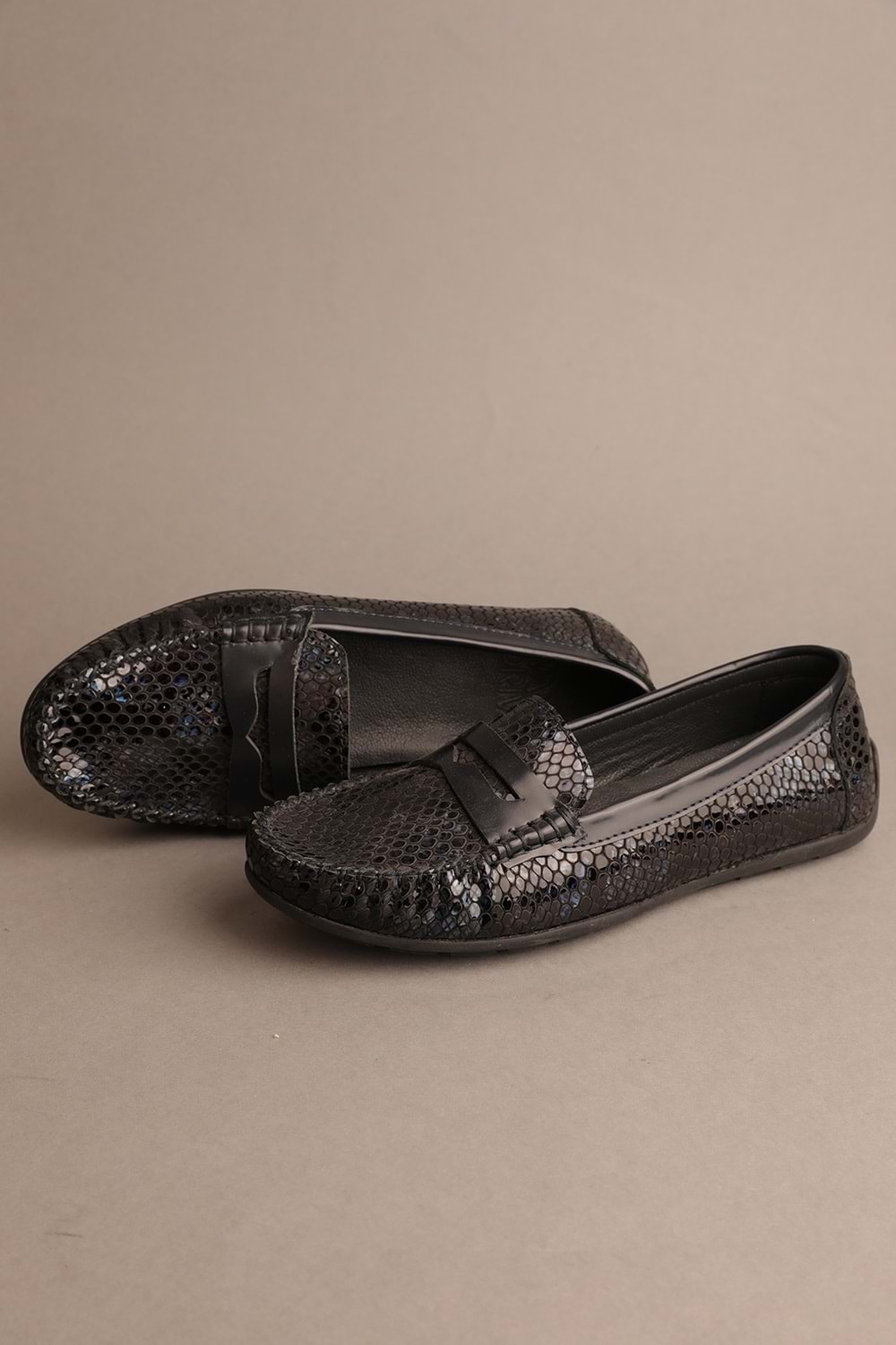 Gondol Kadın Hakiki Deri Klasik Loafer Lacivert 37 ttx.720