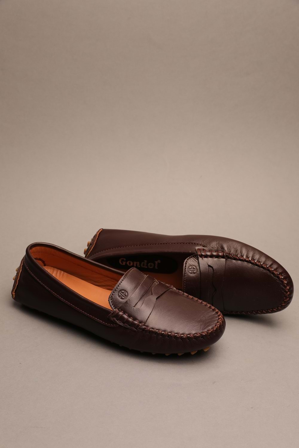 Gondol Kadın Hakiki Deri Klasik Loafer Kahverengi 37 ttx.734