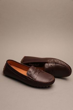 Gondol Kadın Hakiki Deri Klasik Loafer Kahverengi 37 ttx.734