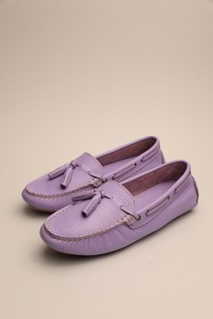 Gondol Kadın Hakiki Deri Klasik Loafer Lila37 ttx.755