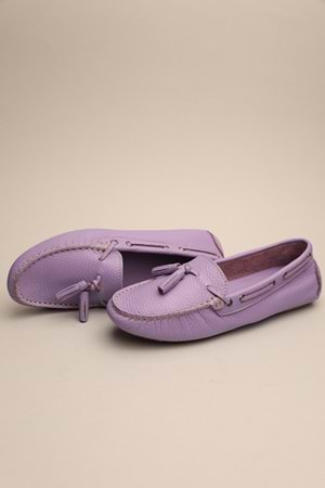 Gondol Kadın Hakiki Deri Klasik Loafer Lila37 ttx.755
