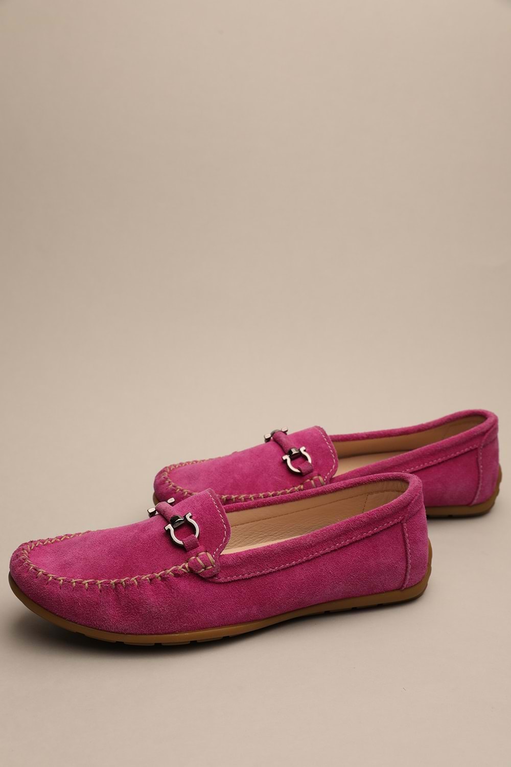 Gondol Kadın Hakiki Deri Klasik Loafer Mürdüm 37 ttx.757