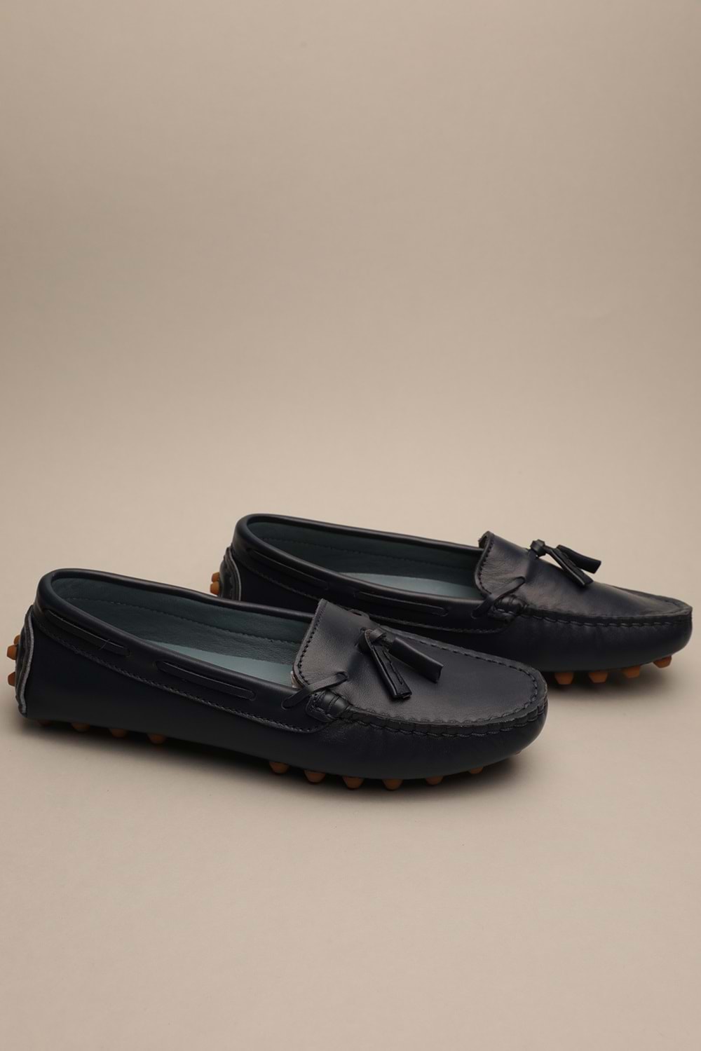 Gondol Kadın Hakiki Deri Klasik Loafer Lacivert 37 ttx.70128