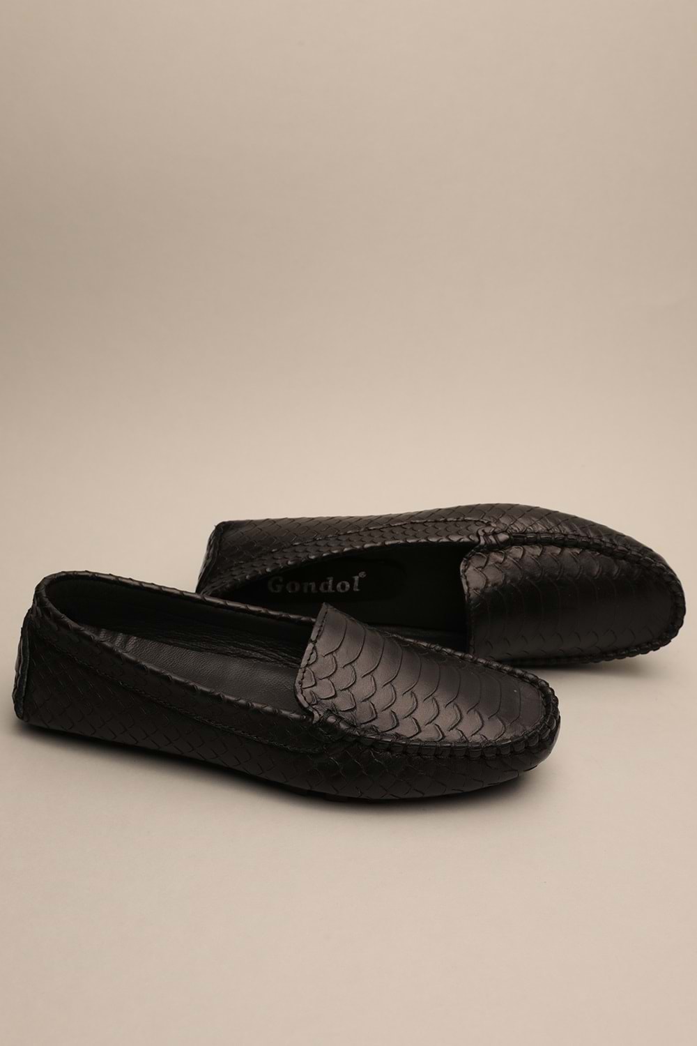Gondol Kadın Hakiki Deri Klasik Loafer Siyah 37 ttx.70137