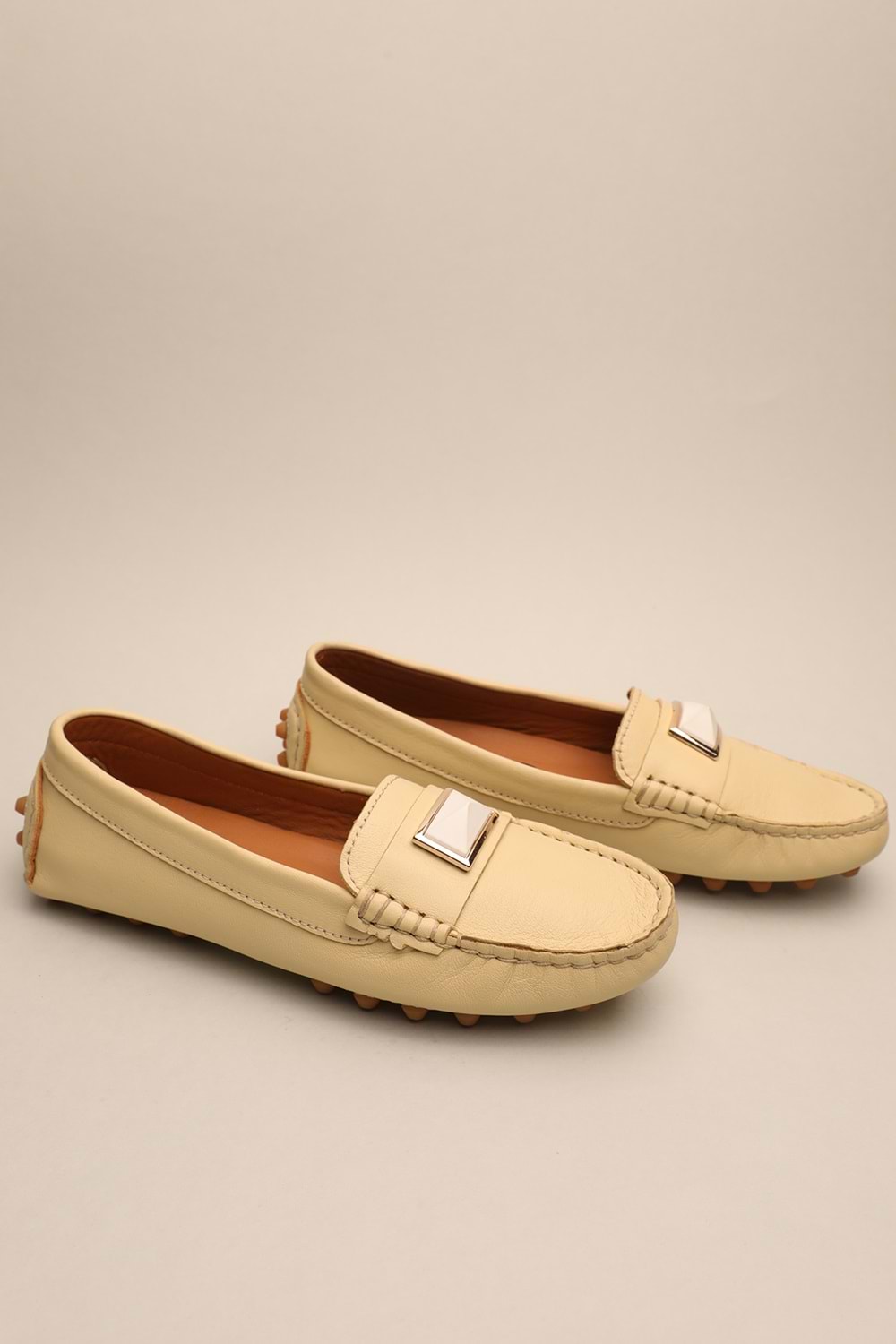 Gondol Kadın Hakiki Deri Klasik Loafer Sarı 37 ttx.70139