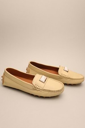 Gondol Kadın Hakiki Deri Klasik Loafer Sarı 37 ttx.70139