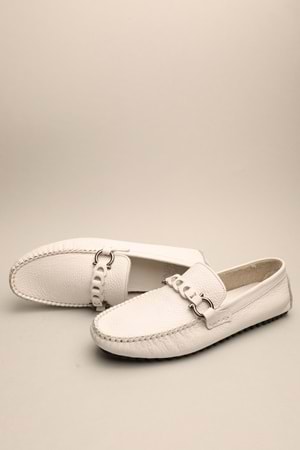 Gondol Erkek Hakiki Deri Klasik Loafer Beyaz 41 ttx.637