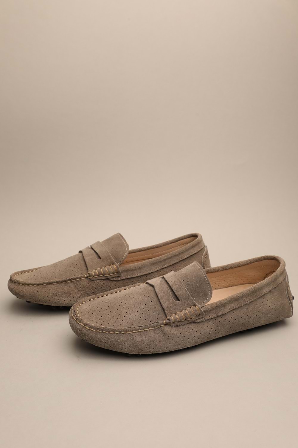 Gondol Erkek Hakiki Deri Klasik Loafer Vizon 41 ttx.641
