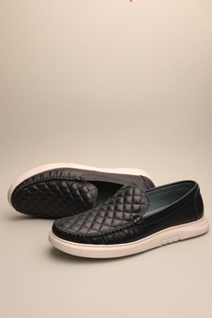 Gondol Erkek Hakiki Deri Klasik Loafer Lacivert 44 ttx.665