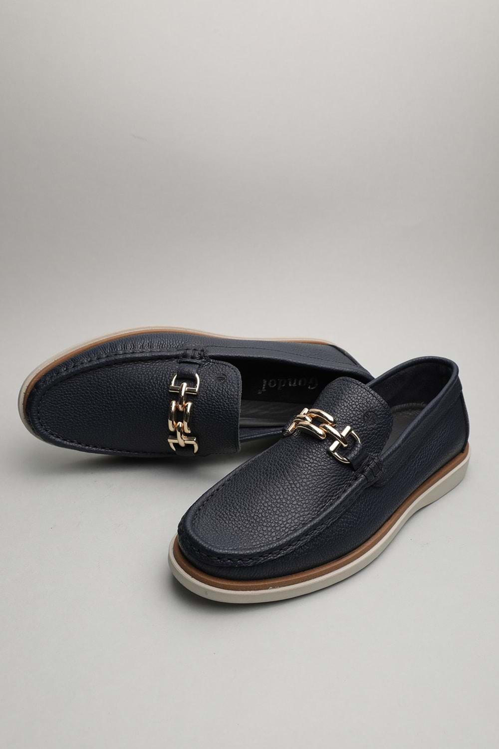 Gondol Erkek Hakiki Deri Klasik Loafer Lacivert 41 ttx.60111