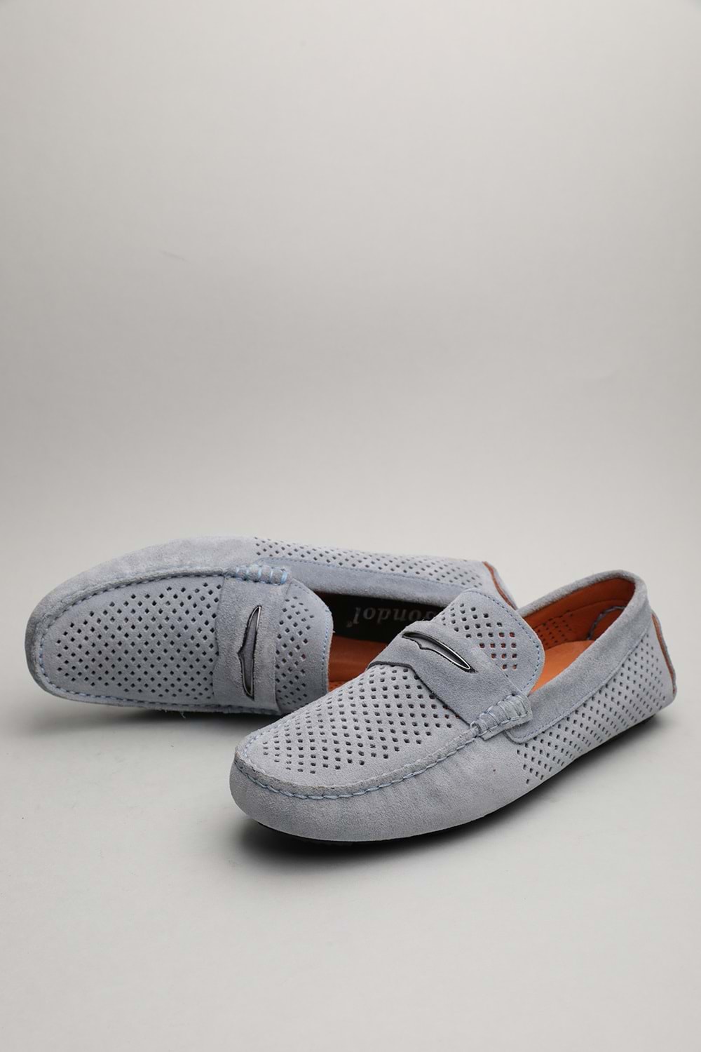 Gondol Erkek Hakiki Deri Klasik Loafer Bebe Mavi 40 ttx.60118