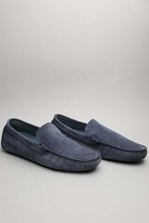 Gondol Erkek Hakiki Deri Klasik Loafer Mavi 42 ttx.60119