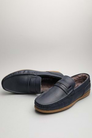 Gondol Erkek Hakiki Deri Klasik Loafer Lacivert 42 ttx.60132