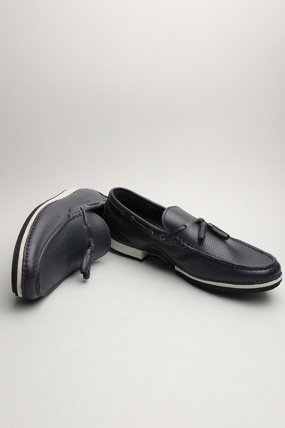 Gondol Erkek Hakiki Deri Klasik Loafer Lacivert 40 ttx.60150