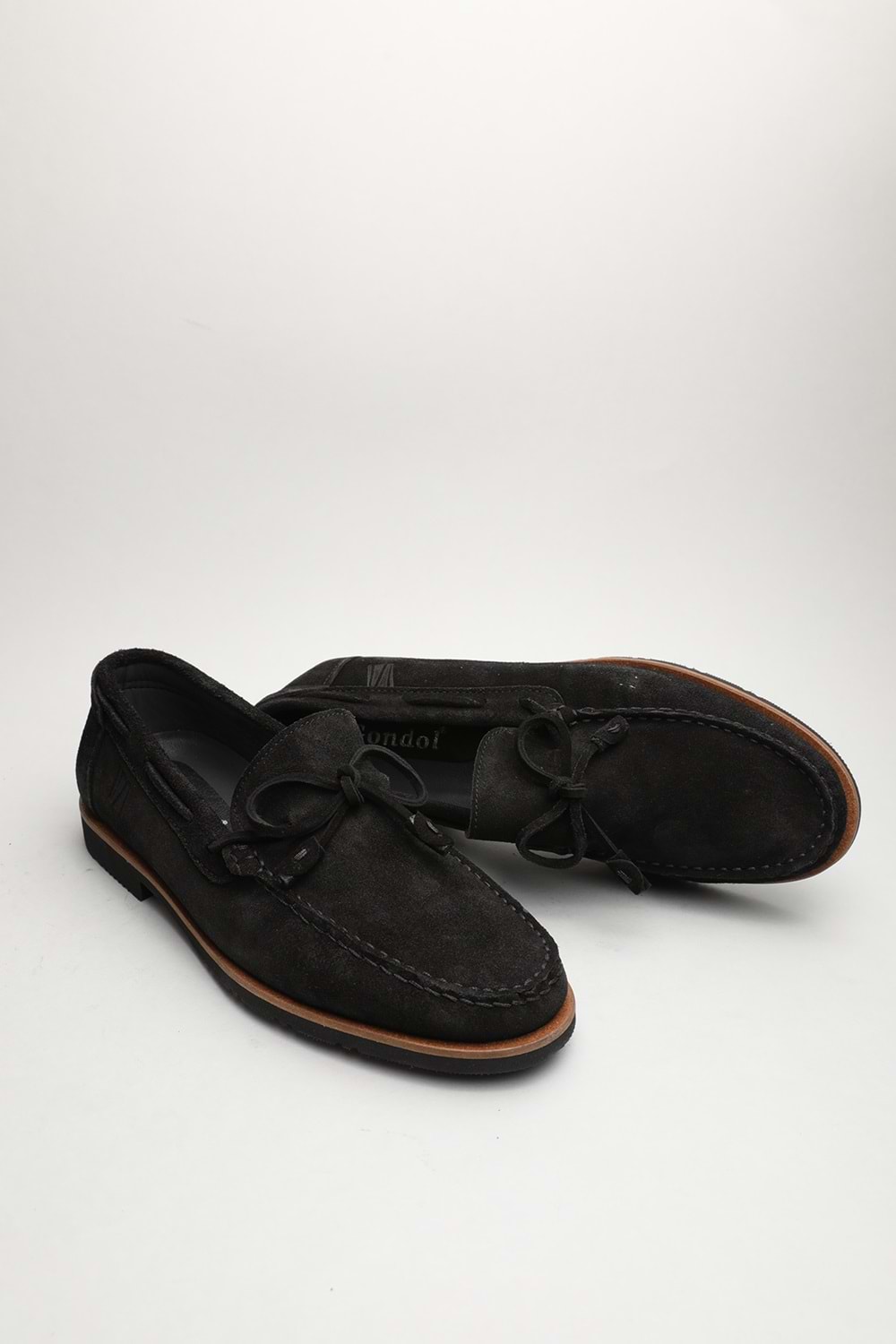 Gondol Erkek Hakiki Deri Klasik Loafer Siyah Süet 42 ttx.60154
