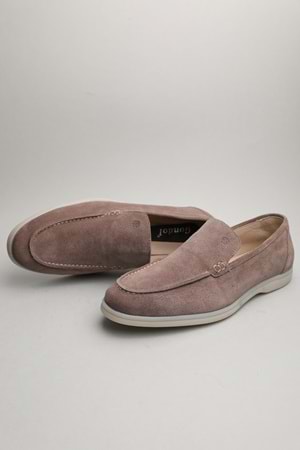 Gondol Erkek Hakiki Deri Klasik Loafer Vizon Süet 44 ttx.60170