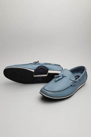 Gondol Erkek Hakiki Deri Klasik Loafer Mavi 39 ttx.60173