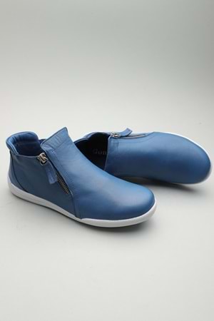 Gondol Hakiki Deri Günlük Hafif Yumuşak Spor Bot zx.1130 - Mavi - 37