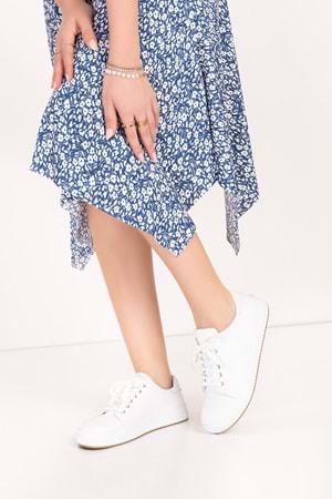 Gondol Içi Dışı Hakiki Deri Rahat Günlük Ayakkabı gnd.69035 - Beyaz - 39