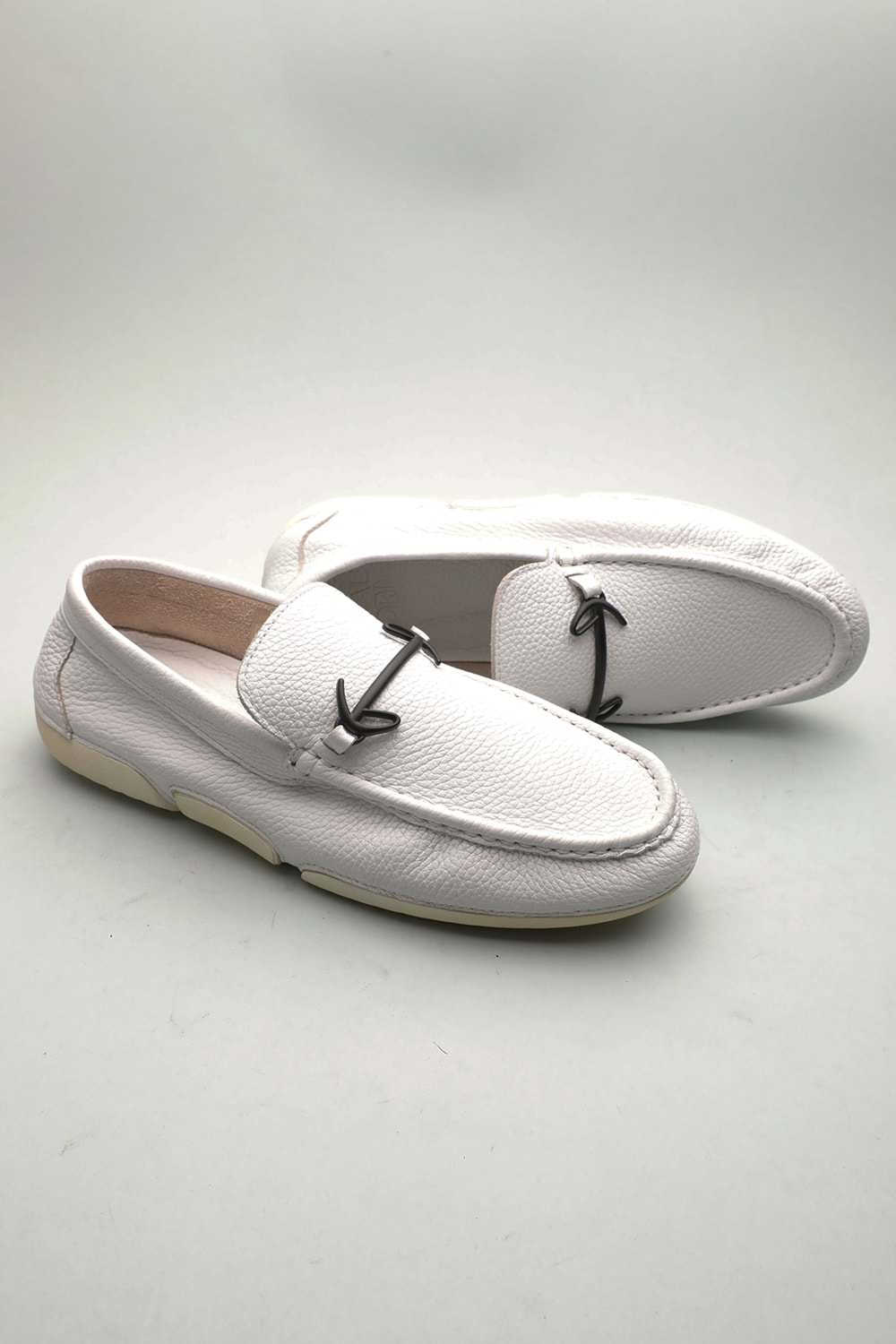 Gondol Erkek Hakiki Deri Klasik Loafer Beyaz 41 ttx.601174