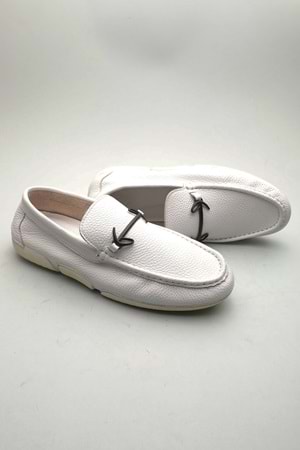 Gondol Erkek Hakiki Deri Klasik Loafer Beyaz 41 ttx.601174