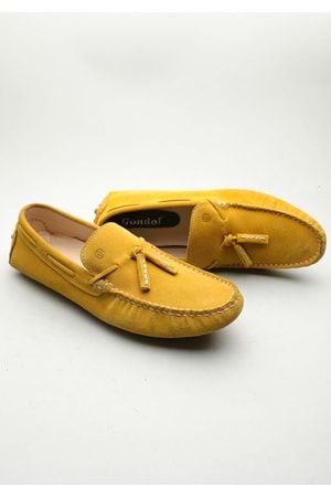 Gondol Erkek Hakiki Deri Klasik Loafer Sarı 42 ttx.601179