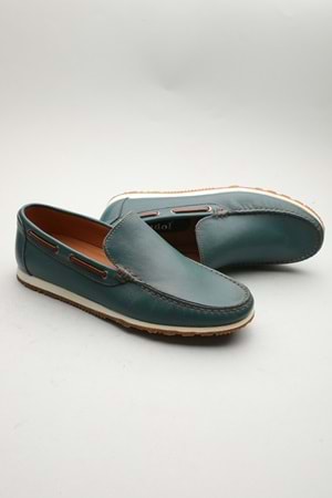 Gondol Erkek Hakiki Deri Klasik Loafer Yeşil 41 ttx.601222