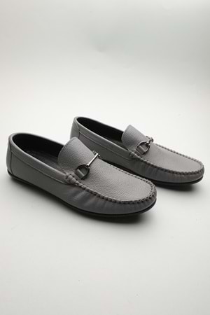 Gondol Erkek Hakiki Deri Klasik Loafer Gri 42 ttx.601223