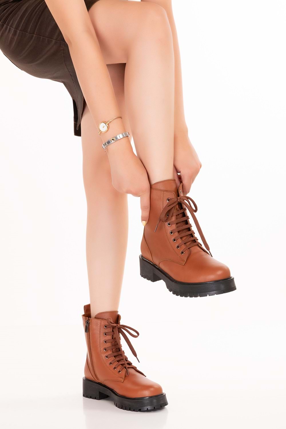 Gondol Hakiki Deri Kısa Günlük Rahat Postal Bevin - Taba - 38