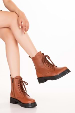 Gondol Hakiki Deri Kısa Günlük Rahat Postal Bevin - Taba - 38