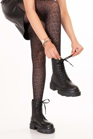 Gondol Kadın Hakiki Deri Günlük Postal Bot Wawerly - Siyah - 38