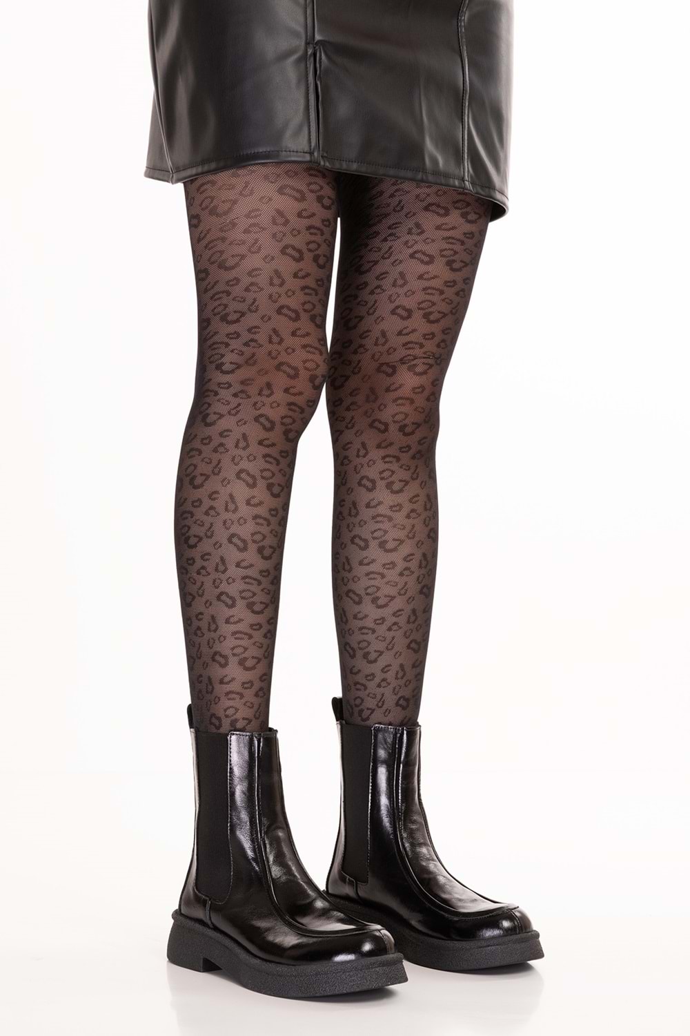 Gondol Kadın Hakiki Deri Yanları Lastikli Şık Bot Wylda - siyah rugan - 36