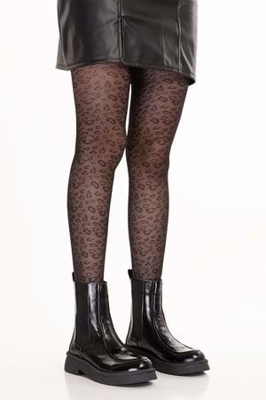 Gondol Kadın Hakiki Deri Yanları Lastikli Şık Bot Wylda - siyah rugan - 36